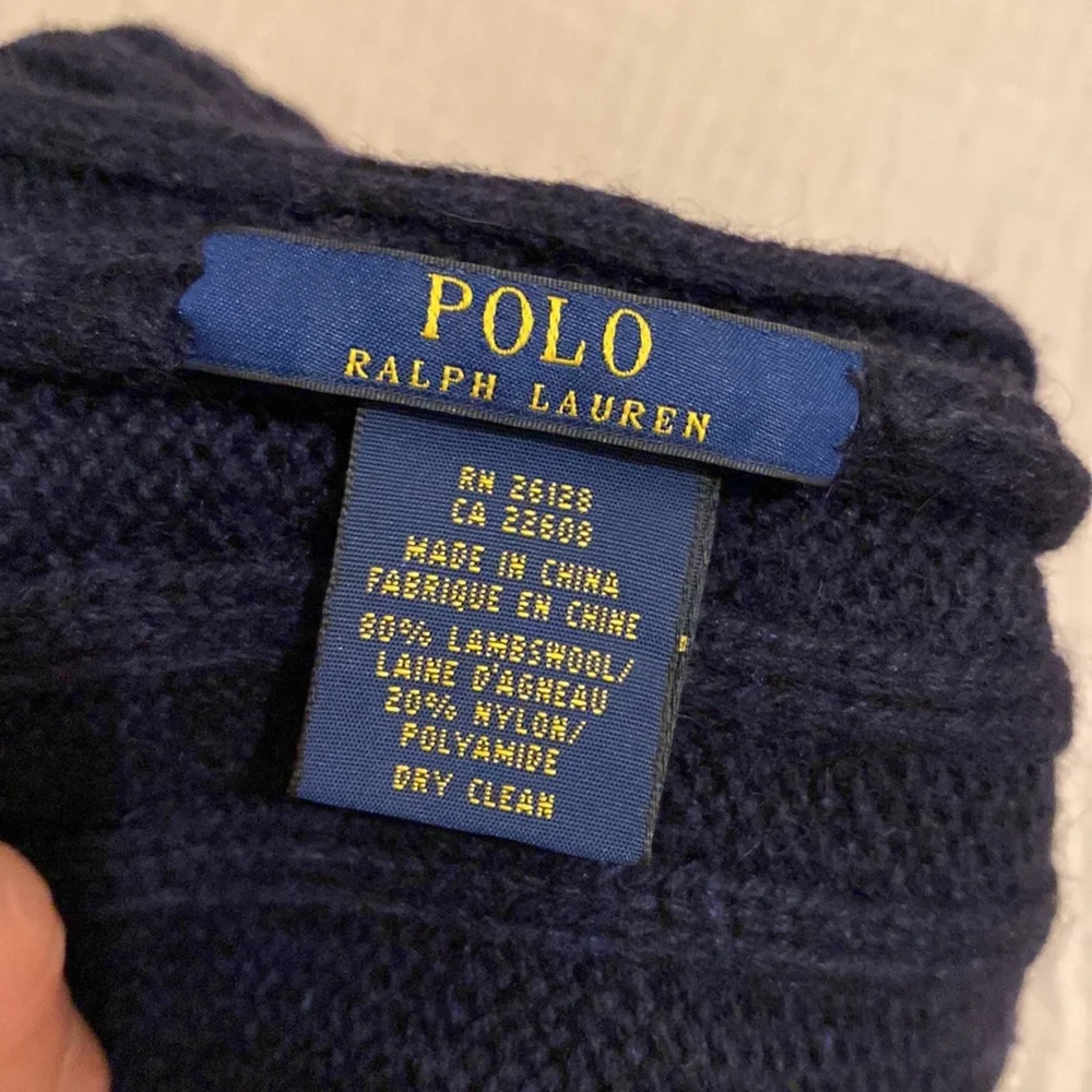 Polo by Ralph Lauren Dark Blue Knit Hat 80% wool
